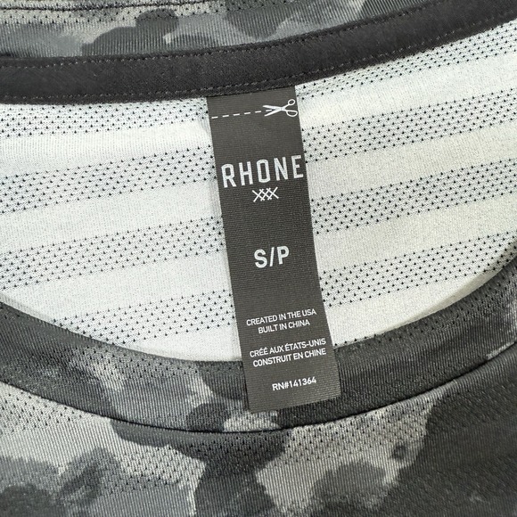 RHONE Swift Performance Short Sleeve T-Shirt Men's  Small Black‎ Cloud Camo  NWT - Picture 4 of 8